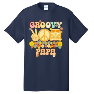 Groovy Papa Retro Matching Family Baby Shower Fathers Day Tall T-Shirt