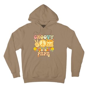 Groovy Papa Retro Matching Family Baby Shower Fathers Day Hoodie