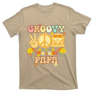 Groovy Papa Retro Matching Family Baby Shower Fathers Day T-Shirt