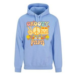 Groovy Papa Retro Matching Family Baby Shower Fathers Day Unisex Surf Hoodie