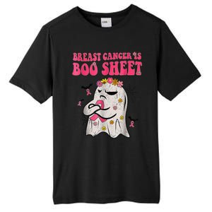 Groovy Pink Ribbon Mom Breast Cancer Is Boo Sheet Halloween Tall Fusion ChromaSoft Performance T-Shirt