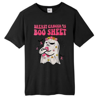 Groovy Pink Ribbon Mom Breast Cancer Is Boo Sheet Halloween Tall Fusion ChromaSoft Performance T-Shirt