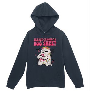 Groovy Pink Ribbon Mom Breast Cancer Is Boo Sheet Halloween Urban Pullover Hoodie