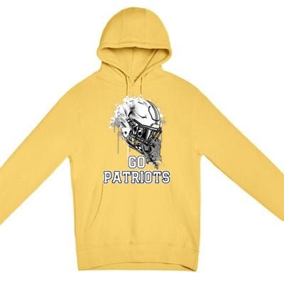 Go Patriots Rising Helmet Henry County High School Premium Pullover Hoodie