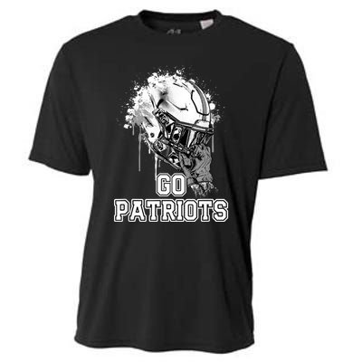 Go Patriots Rising Helmet Henry County High School Cooling Performance Crew T-Shirt