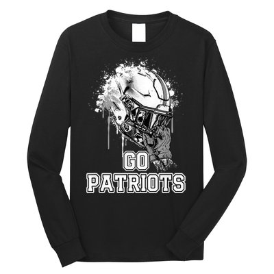 Go Patriots Rising Helmet Henry County High School Long Sleeve Shirt