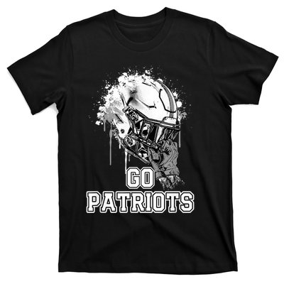 Go Patriots Rising Helmet Henry County High School T-Shirt