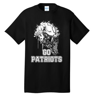 Go Patriots Rising Helmet Henry County High School Tall T-Shirt