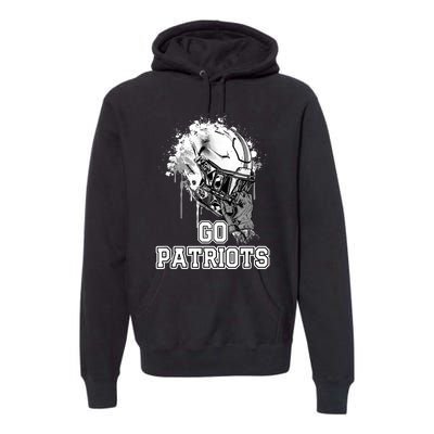 Go Patriots Rising Helmet Henry County High School Premium Hoodie