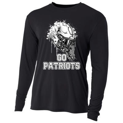 Go Patriots Rising Helmet Henry County High School Cooling Performance Long Sleeve Crew