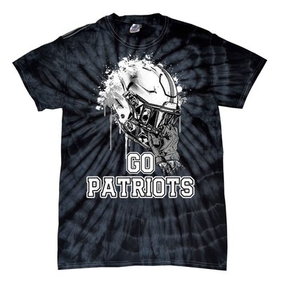 Go Patriots Rising Helmet Henry County High School Tie-Dye T-Shirt