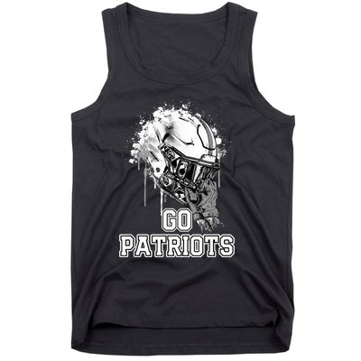 Go Patriots Rising Helmet Henry County High School Tank Top