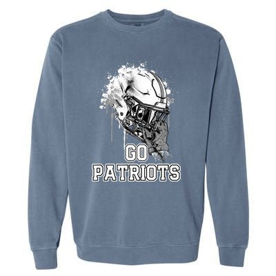 Go Patriots Rising Helmet Henry County High School Garment-Dyed Sweatshirt