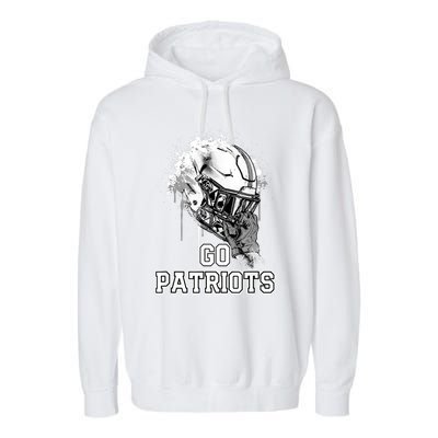 Go Patriots Rising Helmet Henry County High School Garment-Dyed Fleece Hoodie