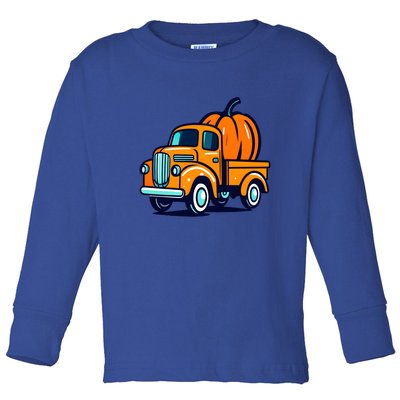 Ghost Pumpkin Riding Monster Truck Lazy Halloween Costu Gift Toddler Long Sleeve Shirt