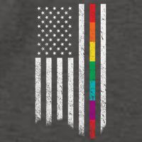 Thin Line Rainbow American Flag Vector Backpack