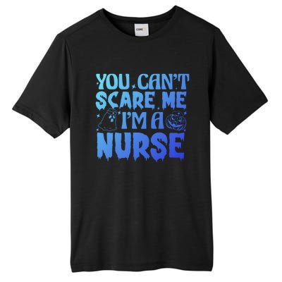 Ghost Pumpkin Spooky Halloween You Cant Scare Me Im A Nurse Gift Tall Fusion ChromaSoft Performance T-Shirt