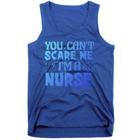 Ghost Pumpkin Spooky Halloween You Cant Scare Me Im A Nurse Gift Tank Top