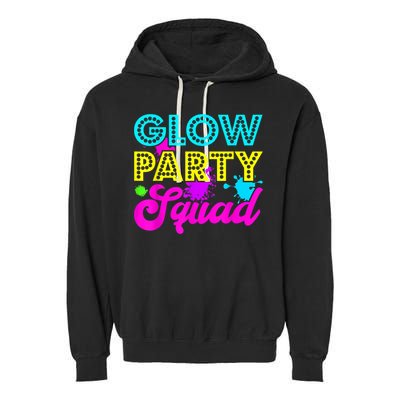 Glow Party Squad Halloween Costume Party Colorful Garment-Dyed Fleece Hoodie