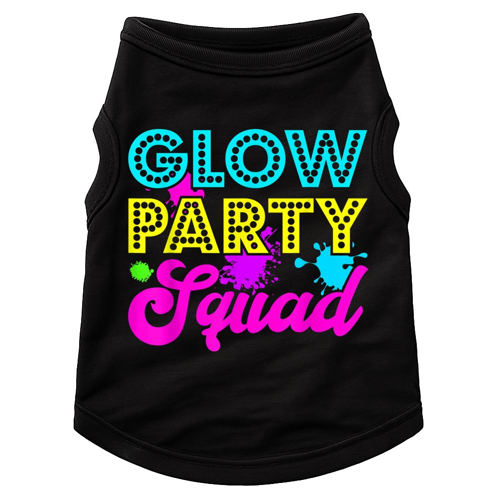 Glow Party Squad Halloween Costume Party Colorful Doggie Tank