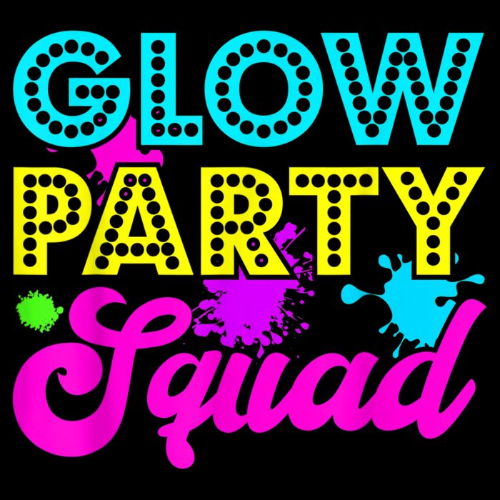 Glow Party Squad Halloween Costume Party Colorful Cooling Performance Crew T-Shirt