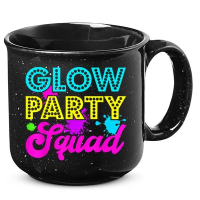 Glow Party Squad Halloween Costume Party Colorful 15oz Campfire Ceramic Mug