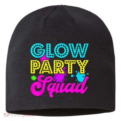 Glow Party Squad Halloween Costume Party Colorful Sustainable Beanie