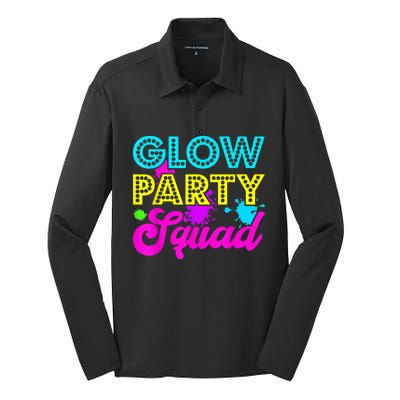 Glow Party Squad Halloween Costume Party Colorful Silk Touch Performance Long Sleeve Polo