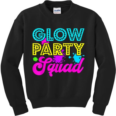 Glow Party Squad Halloween Costume Party Colorful Kids Sweatshirt