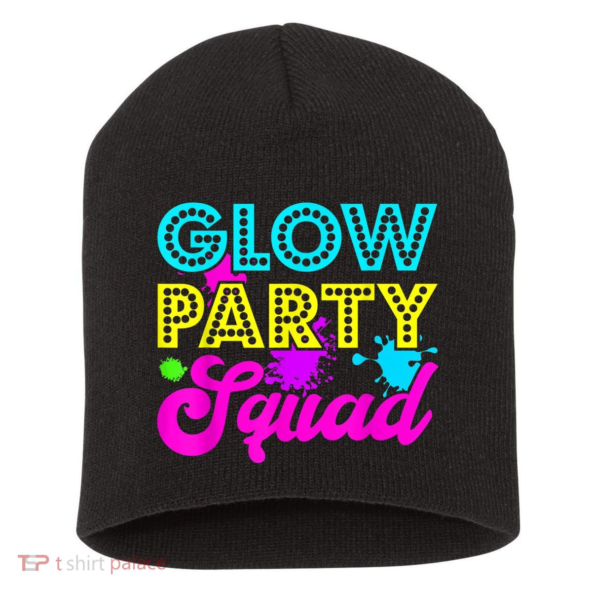 Glow Party Squad Halloween Costume Party Colorful Short Acrylic Beanie