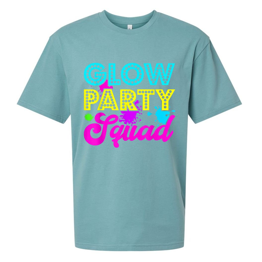 Glow Party Squad Halloween Costume Party Colorful Sueded Cloud Jersey T-Shirt