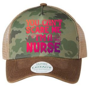 Ghost Pumpkin Spooky Halloween You Cant Scare Me Im A Nurse Gift Legacy Tie Dye Trucker Hat