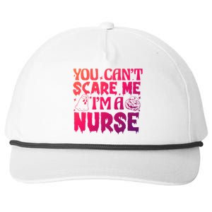 Ghost Pumpkin Spooky Halloween You Cant Scare Me Im A Nurse Gift Snapback Five-Panel Rope Hat