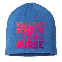 Ghost Pumpkin Spooky Halloween You Cant Scare Me Im A Nurse Gift Sustainable Beanie