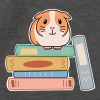 Guinea Pig Sitting On Top Of A Stack Of Books For Reading Vector Backpack