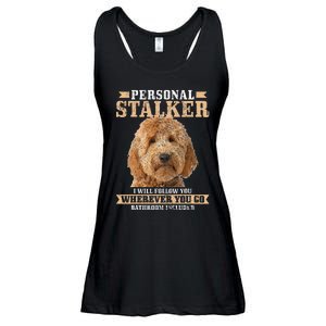 Goldendoodle Personal Stalker Funny Golden Doodle Mom Ladies Essential Flowy Tank