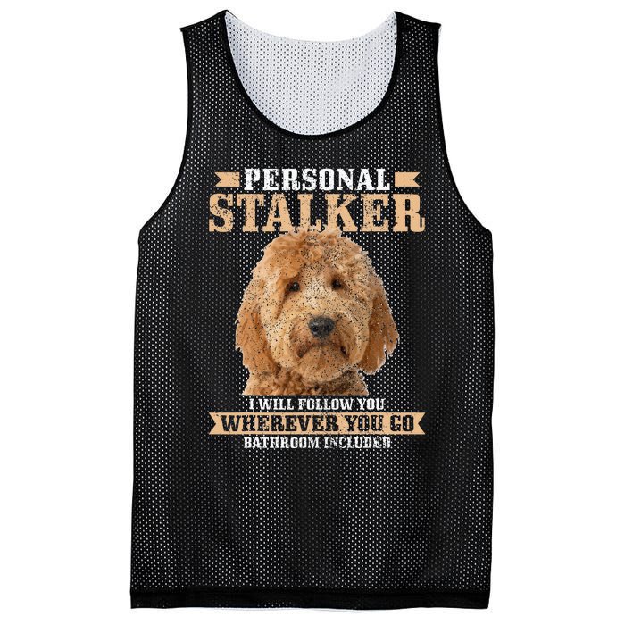 Goldendoodle Personal Stalker Funny Golden Doodle Mom Mesh Reversible Basketball Jersey Tank