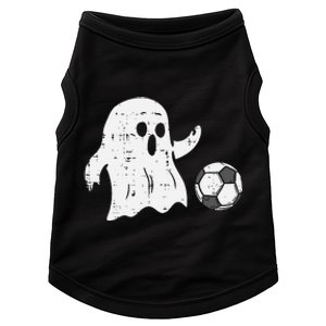 Ghost Playing Soccer Funny Football Halloween Costume Sports Doggie Tank