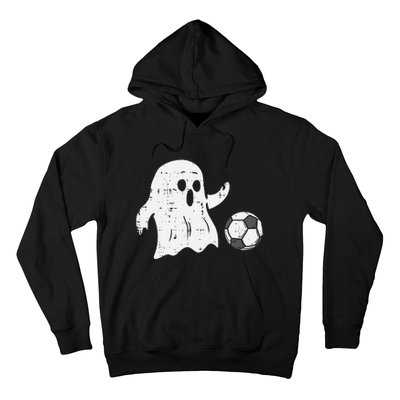 Ghost Playing Soccer Funny Football Halloween Costume Sports Hoodie