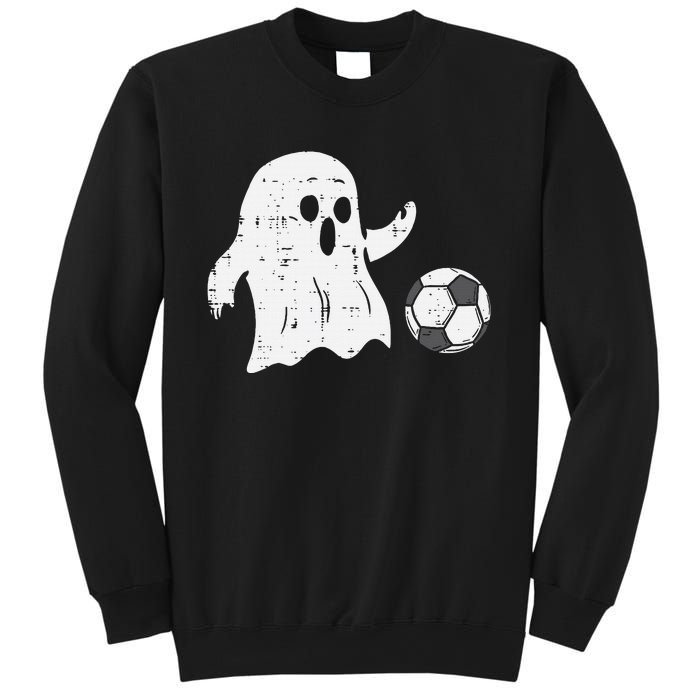 Ghost Playing Soccer Funny Football Halloween Costume Sports Sweatshirt