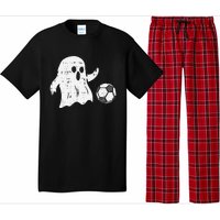 Ghost Playing Soccer Funny Football Halloween Costume Sports Pajama Set