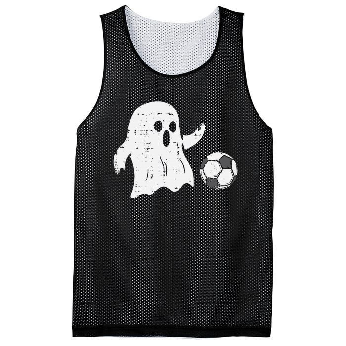 Ghost Playing Soccer Funny Football Halloween Costume Sports Mesh Reversible Basketball Jersey Tank