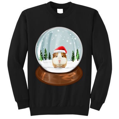 Guinea Pig Snow Globe Xmas Pjs Outfit Funny Christmas Long Sleeve Sweatshirt