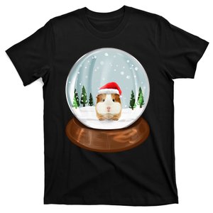 Guinea Pig Snow Globe Xmas Pjs Outfit Funny Christmas Long Sleeve T-Shirt