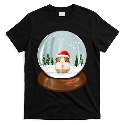 Guinea Pig Snow Globe Xmas Pjs Outfit Funny Christmas Long Sleeve T-Shirt