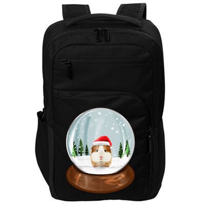 Guinea Pig Snow Globe Xmas Pjs Outfit Funny Christmas Long Sleeve Impact Tech Backpack