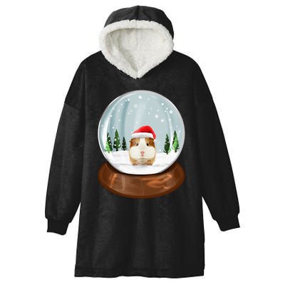 Guinea Pig Snow Globe Xmas Pjs Outfit Funny Christmas Long Sleeve Hooded Wearable Blanket