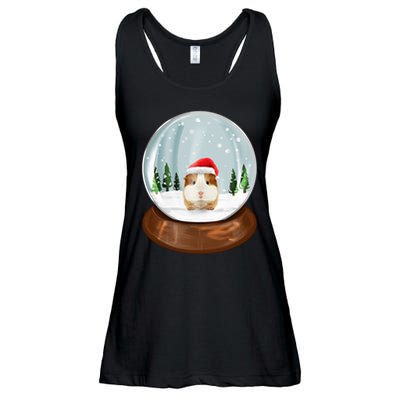 Guinea Pig Snow Globe Xmas Pjs Outfit Funny Christmas Long Sleeve Ladies Essential Flowy Tank