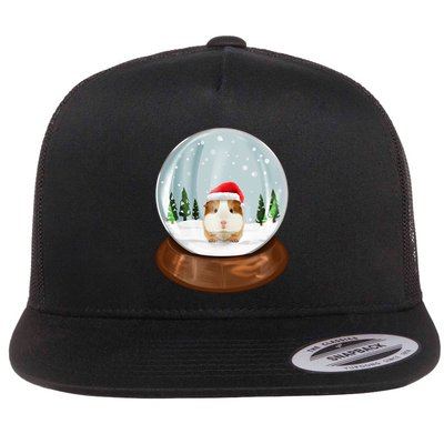 Guinea Pig Snow Globe Xmas Pjs Outfit Funny Christmas Long Sleeve Flatbill Hat