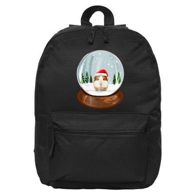 Guinea Pig Snow Globe Xmas Pjs Outfit Funny Christmas Long Sleeve 16 in Basic Backpack